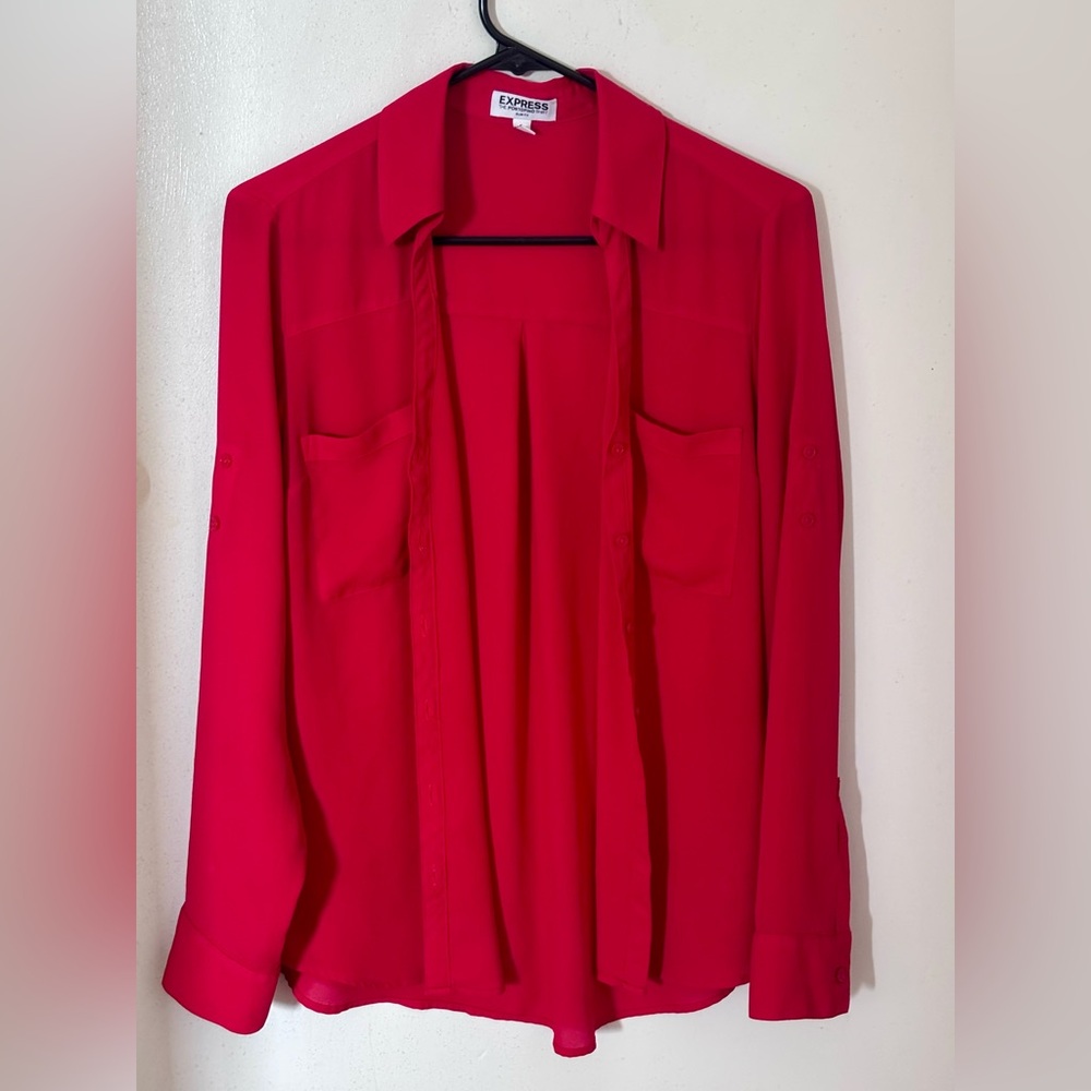 Red Portofino Blouse | Express | Medium